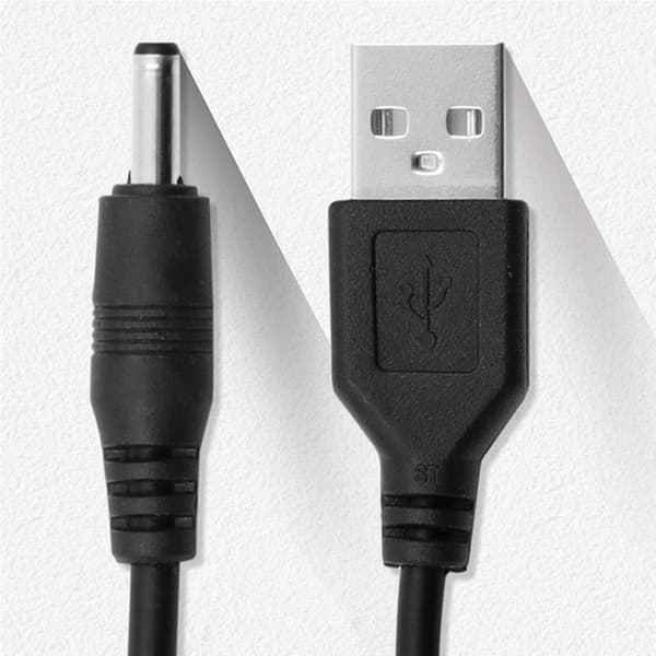 USB til DC rundt hull 3.5 * 1.35mm 5v strøm liten høyttaler ladekabel ledning 3.5mm for hvit White