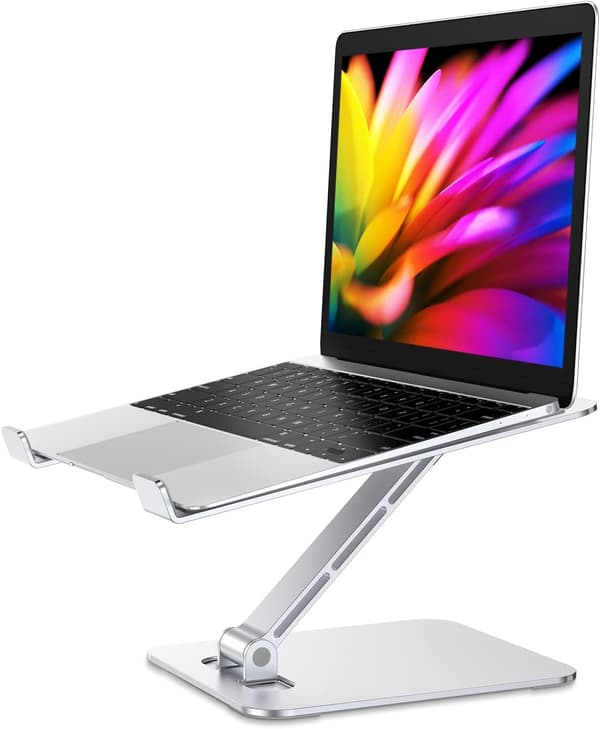 Laptop Stand Lap Desk, Ergonomic Foldable Computer Stand with Adjustable Height, Ventilated Aluminum Alloy Compatible