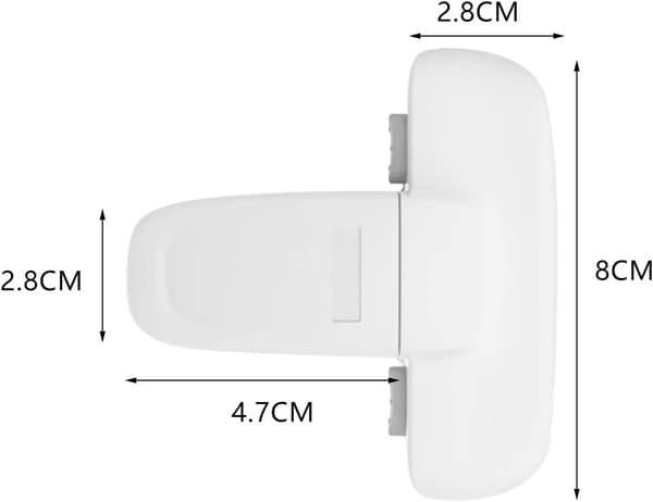 2-pack kylskåpslås för barn, kylskåpsdörrlås för barn, barnsäkerhet, kylskåpslås för kylskåpsdörr, frysdörr Vit White