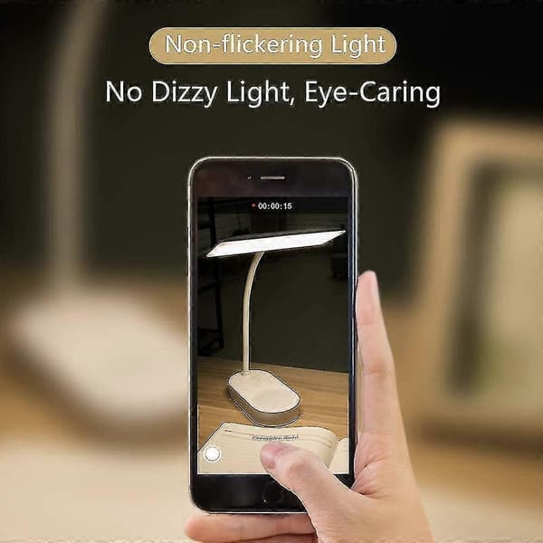 USB genopladelig 40 LED trådløs bordlampe, touchlampe 3 farver 5 dæmpbare tilstande