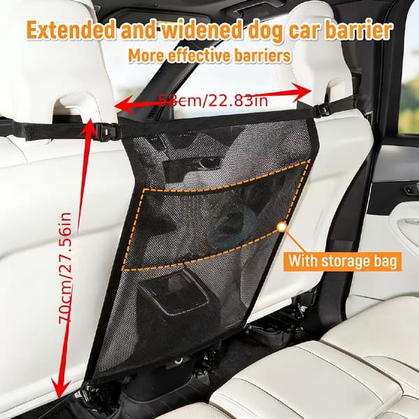 Adjustable Pet Safety Barrier with Storage Bag - Pet Distraction Net