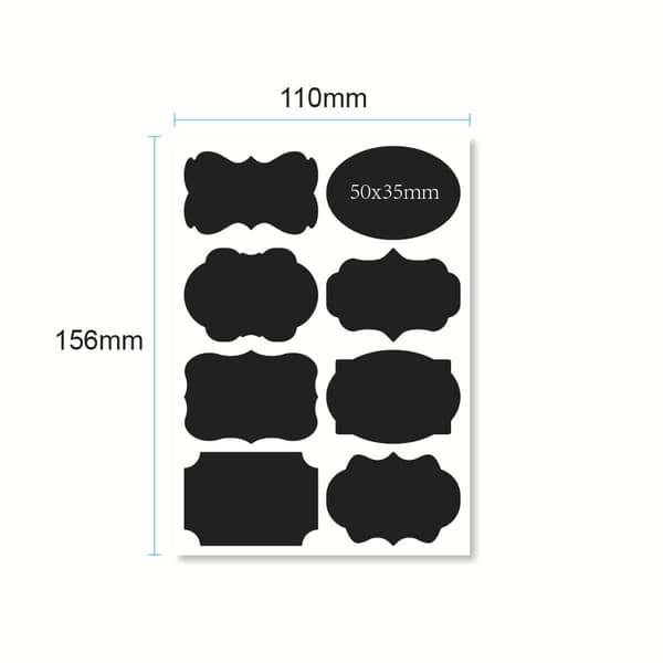 Jar Labels, 64 pcs - Chalkboard