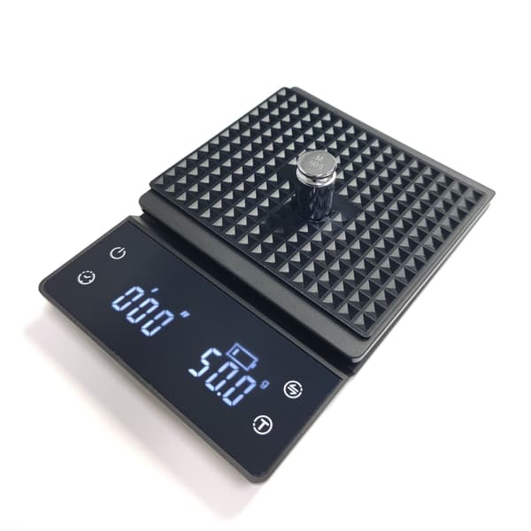 Digital Coffee Scale with Timer Mini Coffee Scale 3KG/0.1g Accuracy Rechargeable Scale Suitable for Brewing Coffee (black)