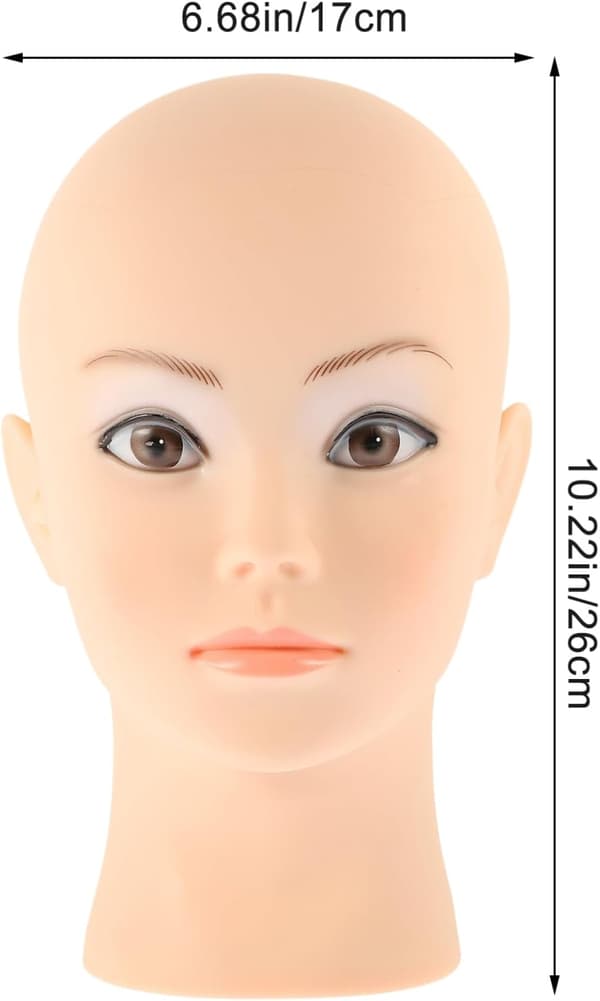 Professional Wig Head Bald Mannequin for Wig Making, Display, Cosmetology Training