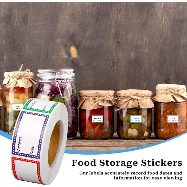 500 Printable Freezer Labels - Freezer Labels 4x2.5 cm - Labels - Suitable for Fridge and Freezer - Best Before Date Labels