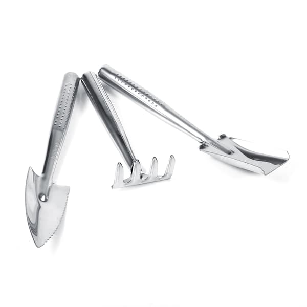 3x Mini Spade Rake Hageverktøy i Rustfritt Stål for Barns Hagelek