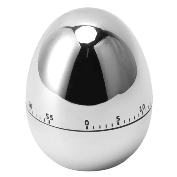 60 minutter mekanisk eggtimer kjøkken matlagningsalarm klokke sølv manuell