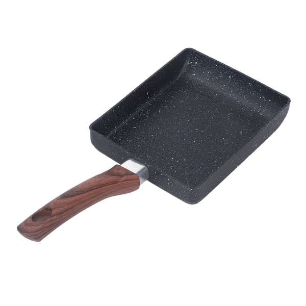 Rektangulær non-stick japansk omeletpande, flad morgenmadspande til hjemmekøkken, æg L