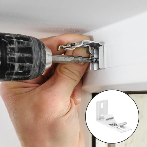 6pcs Blind Bracket L-shaped Brackets Silver Metal L-shaped Stable Base Simple
