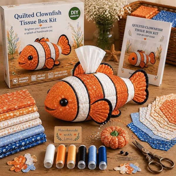 Sea Creature Tissue Box Fish Design Cute Napkin Holder Bathroom Decor Ocean Theme Organizer Small Fish Small fish