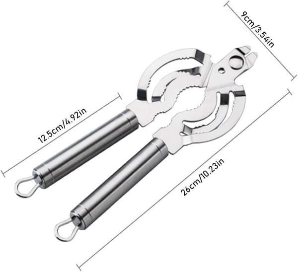 Multifunksjonell boksåpner ergonomisk håndtak glatt kant boksåpner 304 rustfritt stål bokslokkåpner griper profesjonell