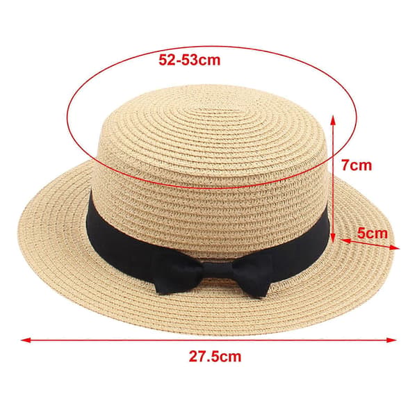 Barn Flickor Pojkar Sommar Fedora Stråhatt Bred Brätte Floppy Strand Solhatt Visirhatt Solhattar