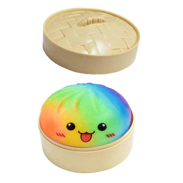 Regnbuebolle Squishy Stresslegetøj - Stor Dampet Bolle Klemmelegetøj til Angstlindring*E* E E