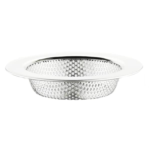 (1 pakke) Rustfri stålsigte til vask, med stor bred kant, 4,5 tommer i diameter, si til vaskeafløb, vaskesi