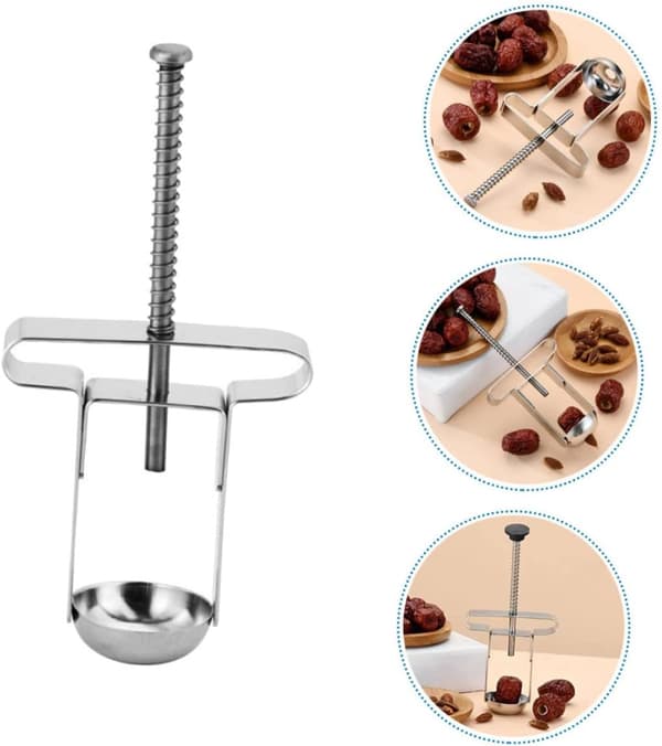 2-pack Date and Cherry Pitter, Multi-functional Fruit Pitter