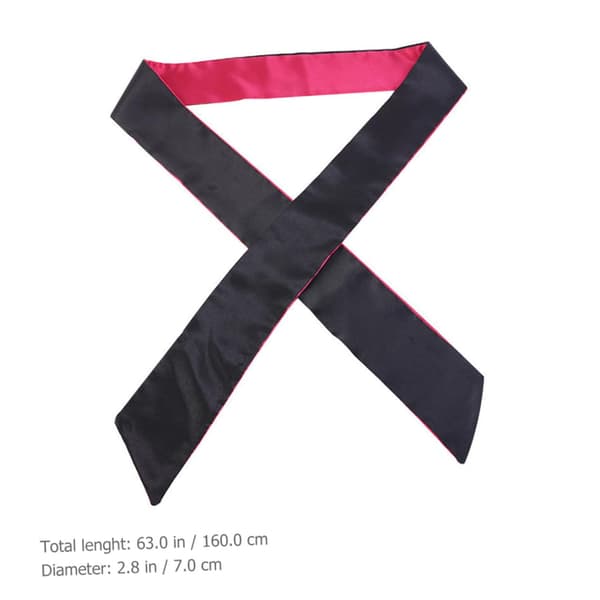 Multifunksjonelle satengbåndhårbånd 3 stk brudebelte og armbåndssett i rose svart for bryllupsbrudepiker