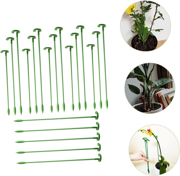20 st växtstöd för trädgård, enstammiga blomstöd och blomsterträdgård