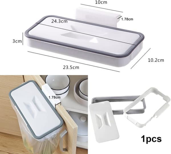 Sopbehållare med klämma för låda/dörr/möbel, perfekt för husbil, resor, hem, kök, återvinning