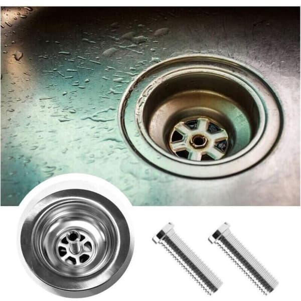 2 stk. vaskesiktskruer i 304 rustfritt stål, avfallssil, gjenget skrueforbindelse M12 × 45 mm