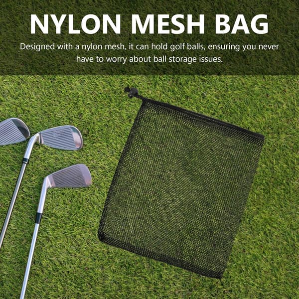 Golf Ball Net Drawstring Bag Large Capacity Nylon Mesh Holder Sports Balls Storage Bag