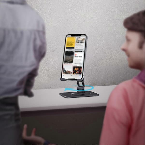 Justerbart skridsikkert skrivebordsstativ til tablet telefonholder kompatibel 4-17'' tablet