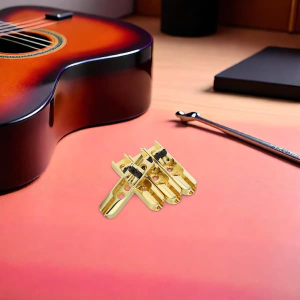 4st Headless Bass Bridge Metal Saddle Split String Bridge Design for Stability and Improved Playability