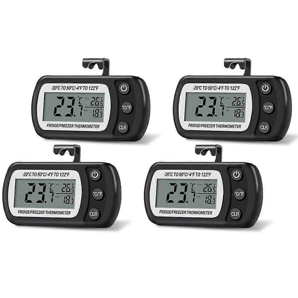 st Digital Køleskabstermometer Fryser Termometer med Stor LCD-Skærm Stativ til Rum Køkken