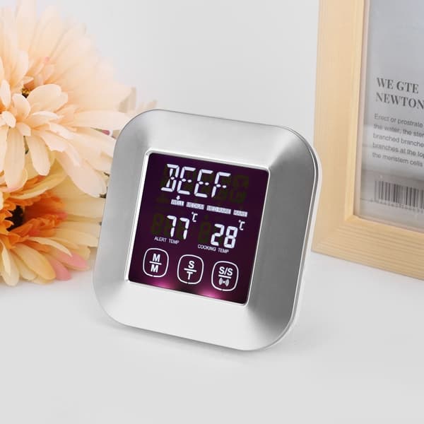Digital Touchscreen Meat Thermometer with Probe, Kitchen Cooking Timer Tool