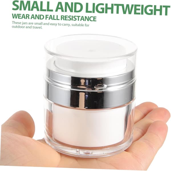 3 Pcs Face Cream Lotion Bottle Refillable Creams Sub-bottle Leak-proof Double-layer Design Toiletries for Travel