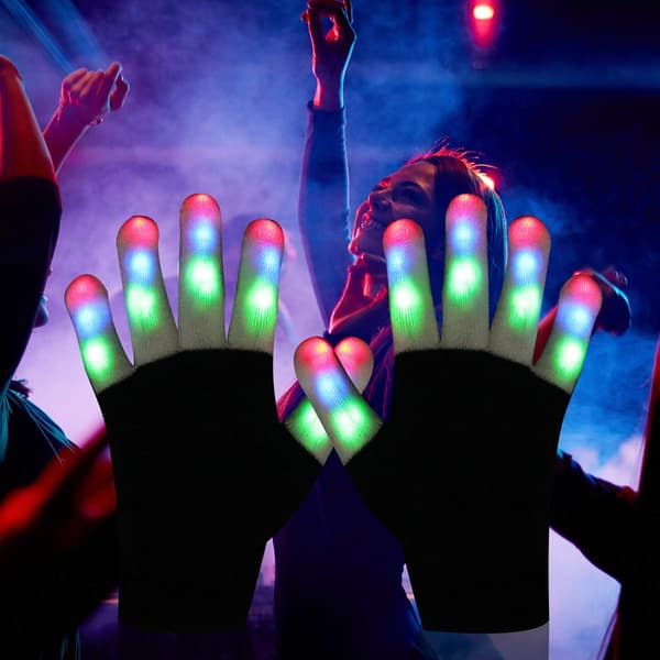 Lysende hansker fingerlampehansker