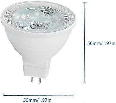 10-pack MR16 LED 6W 600 Lumen MR16 60W Halogen Replacement Cool White 6000K, Beam Angle 120AC 220-240V NON-DIMMABLE GU5.3 Spotlight Bulb