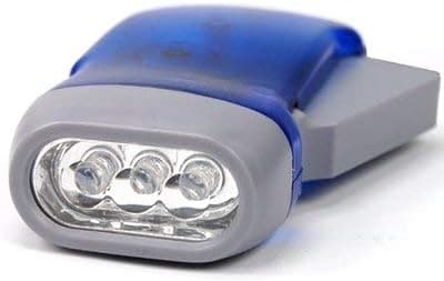 Käsipainalluksella toimiva taskulamppu - Puutarhatarvikkeet - 3 LED-dynamotaskulamppu, ZQKLA