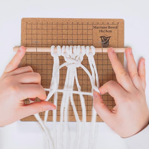 Macrame Board and Pins for Knotting Projects DIY Braiding Board Pins and Ruler for Macrame Crafts