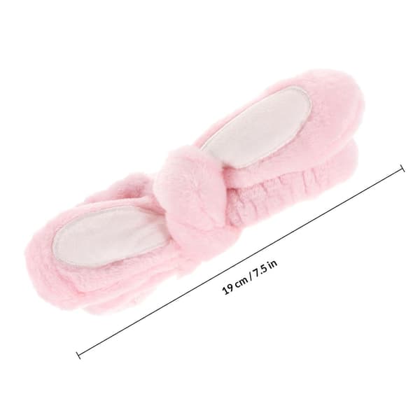 Kaninører Makeup Pandebånd 2 stk Hvid Pink Søde Ansigtsvask Hårbånd til Kvinder Hudpleje Spa Tilbehør