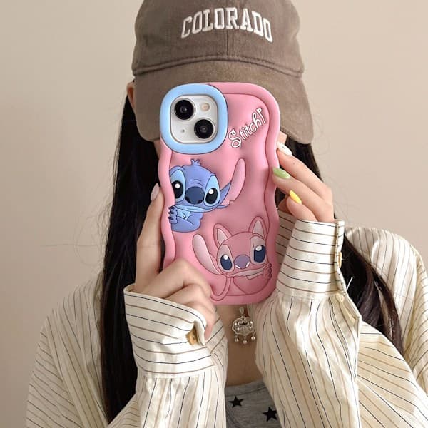 iPhone 6/7/8/XR/11/12/13/14/15 Case, Lilo & Stitch Soft Silicone Cute Phone Cover iPhone 16 Pro iPhone 16 Pro iPhone 16 Pro