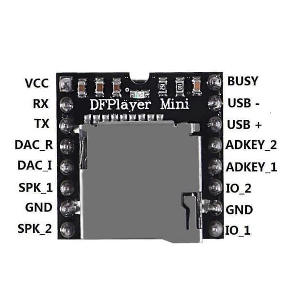 5st YX5200 MP3-spelare Ljudmodul MP3 Röstavkodningskort Stöder TF-kort U-Disk IO/Seriell Port