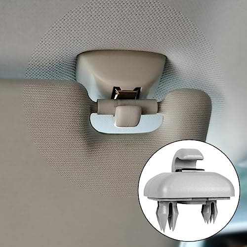 3x3,5 cm Universal Bilvisirklemme Bil Solskærmskrog Bil Solskærmsfæste Krog Biltilbehør til de fleste biler (Grå)