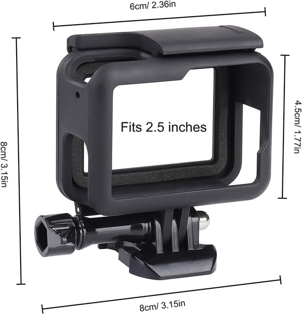 Frame Protection Compatible with GoPro Hero7/(2018)/6/5 Case Edge with Detachable Handle and Screws Black