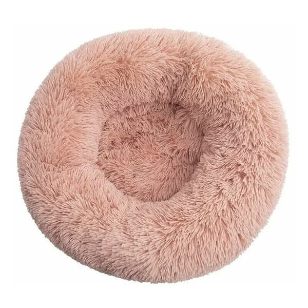 Katteseng, fluffy pude, blød vaskbar til hunde og katte (hudrosa, 40 cm)