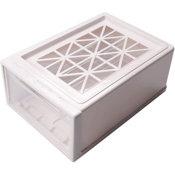Household Beige PP Transparent Stackable Drawer Storage Box Container Organizer Set-XL