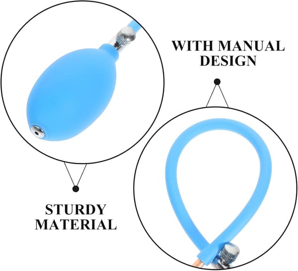 Sugar Blower Reusable Manual Candy Art Tool Blue Latex Metal Copper Safe to Use Manual Design