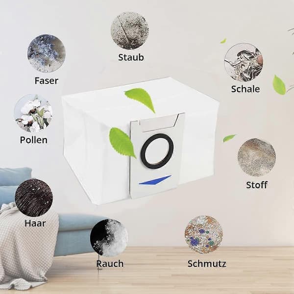 10-pak støvsugerposer til Ecovacs Deebot X1 Omni sugestation til Ecovacs Deebot X1 Omni, reservedele til
