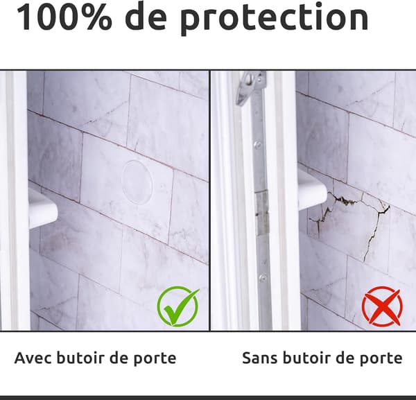 Self-adhesive Door Stop, 6 Pieces Wall Door Handle Stop, 50mm Door Handle Wall Protector, Transparent Door Stop