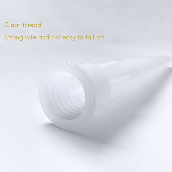 20 Pieces Spiral Flask Glass Glue Nozzle with Red Cap