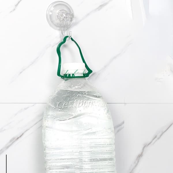 Large Suction Cup Hooks, 2-Pack, Transparent, Strong Hold for Bathroom, Kitchen, and Glass