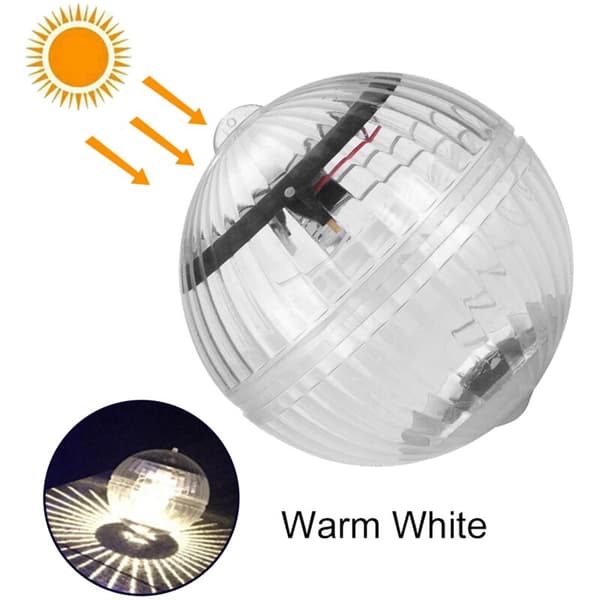 Solar Floating LED Light Floating Ball Swimming Pool Waterproof Night Light for Garden Pond, Warm Light