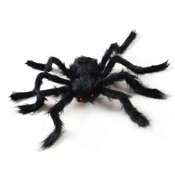 Halloween Livagtige Kæmpe Sorte Edderkopper Højtidspynt