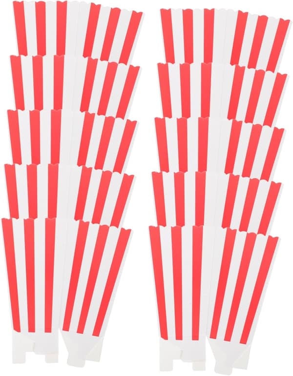 48 stk Popcornæske Snackpose Genanvendelig Popcornbeholder til Filmaftenfest