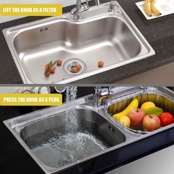 Vaskesil Kurv Afløb, Vaskesil, Rustfri Stål Vaskesiler til Køkken og Badeværelse Diameter 80mm
