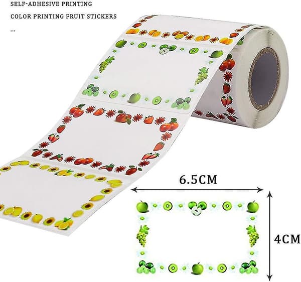 1 Roll/250 Pcs Food Labels Self-Adhesive Jam Jar Labels 5x3cm Container Labels